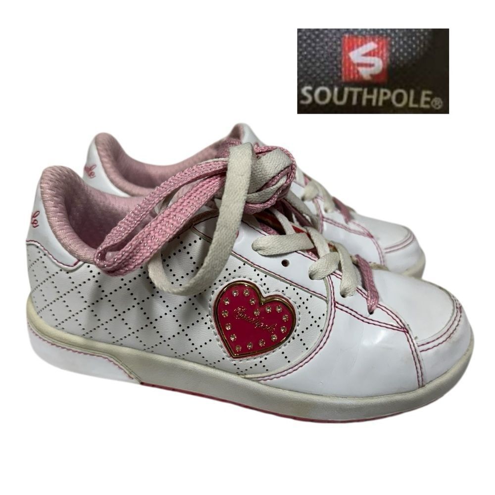 South Pole Southpole Girl's "Ice Cream" White Pink Gold Sneakers 13